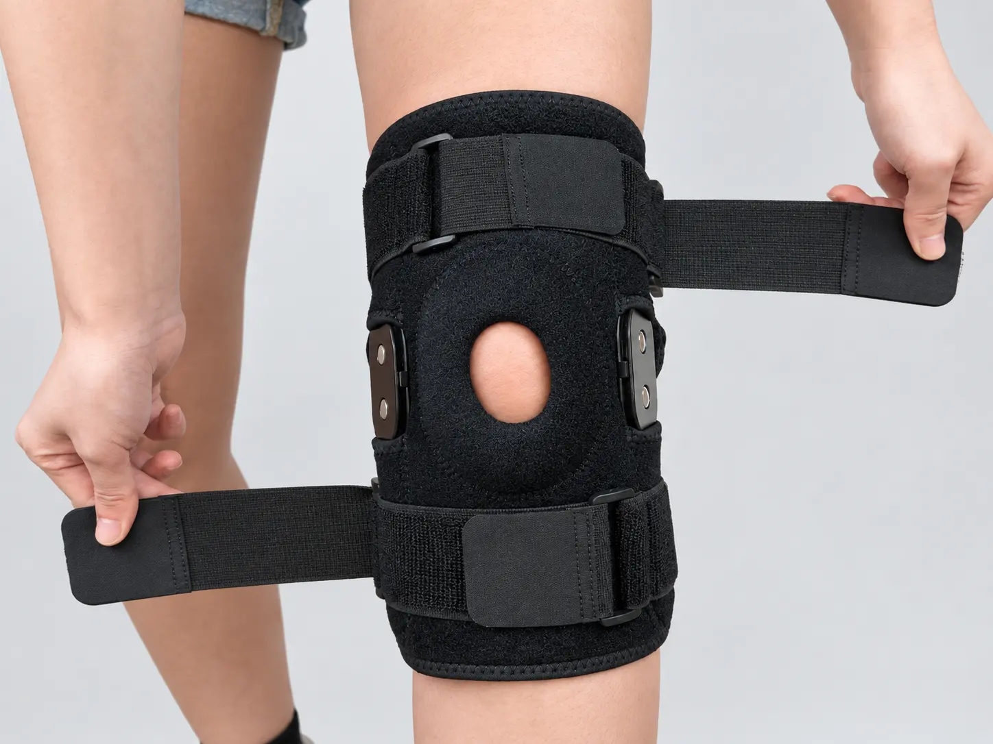 Patella stabilizing knee brace with kneecap support