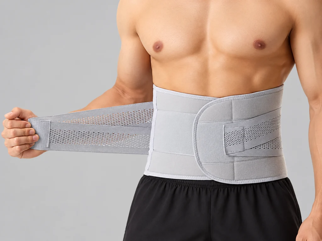 Functional ligament knee brace with frame and straps