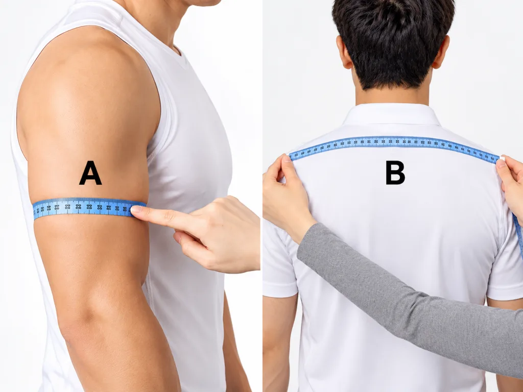 Shoulder brace sizing and measurement process